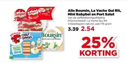 PLUS Alle Boursin, La Vache Qui Rit, Mini Babybel en Port Salut aanbieding