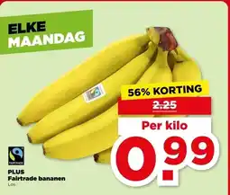 PLUS PLUS Fairtrade bananen aanbieding