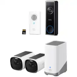 MediaMarkt EUFY eufyCam E40 with HB2 + Doorbell C31 with SD Card and Chime Slimme buitencamera Wit aanbieding