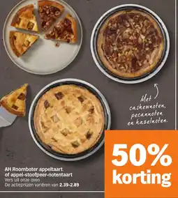 Albert Heijn AH Roomboter appeltaart of appel-stoofpeer-notentaart aanbieding