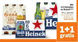 Albert Heijn Alle 0.0 Heineken en Brand aanbieding
