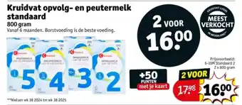 Kruidvat Kruidvat opvolg en peutermelk standaard aanbieding
