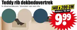 Dirk Teddy rib dekbedovertrek aanbieding