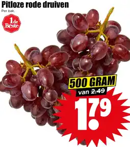 Dirk Pitloze rode druiven aanbieding
