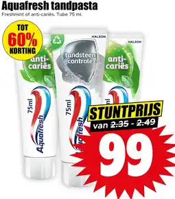 Dirk Aquafresh tandpasta aanbieding