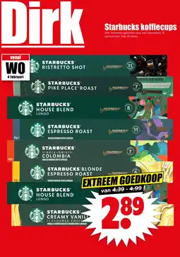Dirk Starbucks koffiecups aanbieding