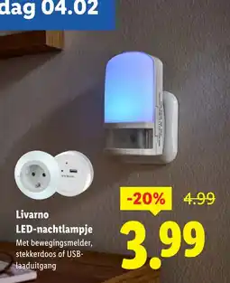 Lidl Livarno LED-nachtlampje aanbieding