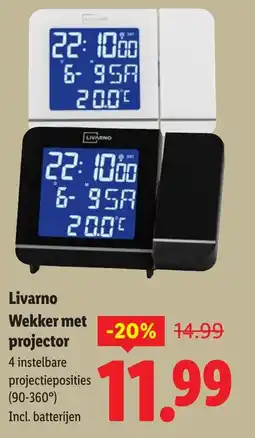 Lidl Livarno Wekker met projector aanbieding