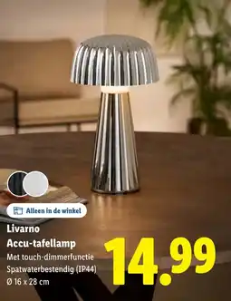 Lidl Livarno Accu-tafellamp aanbieding