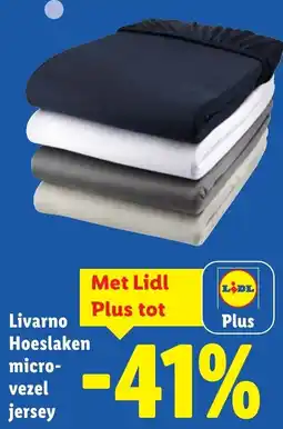 Lidl Livarno Hoeslaken microvezel jersey aanbieding