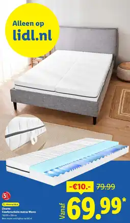 Lidl Livarno Comfortschuim matras Waves aanbieding