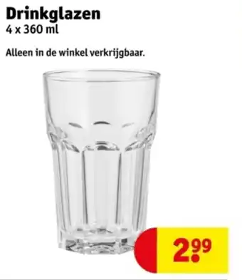Kruidvat Drinkglazen aanbieding