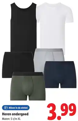 Lidl Heren ondergoed aanbieding