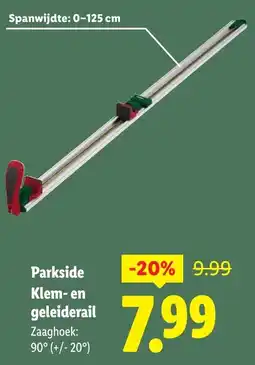Lidl Parkside Klem en geleiderail aanbieding
