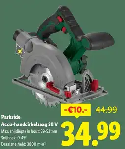 Lidl Parkside Accu-handcirkelzaag aanbieding
