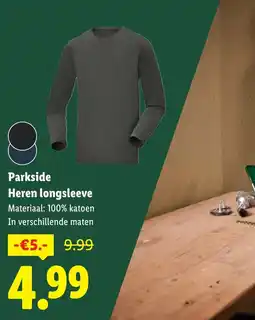 Lidl Parkside Heren longsleeve aanbieding