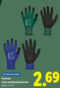 Lidl Parkside Latex werkhandschoenen aanbieding