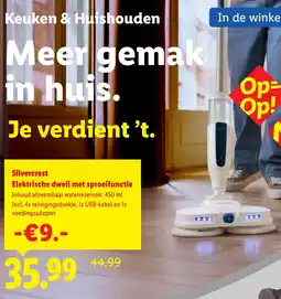 Lidl Silvercrest Elektrische dweil met sproeifunctie aanbieding