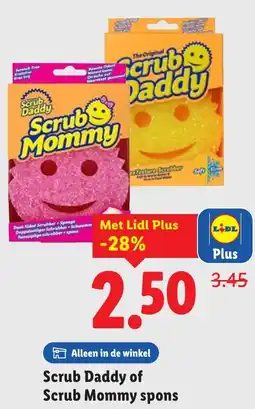 Lidl Scrub Daddy of Scrub Mommy spons aanbieding
