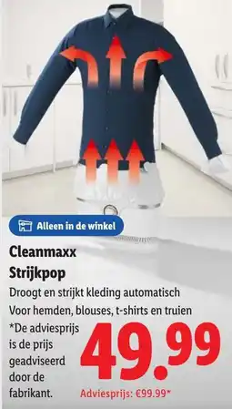 Lidl Cleanmaxx Strijkpop aanbieding