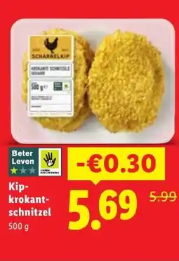 Lidl Kip krokant schnitzel aanbieding