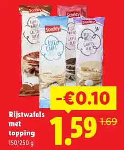 Lidl Rijstwafels met topping aanbieding