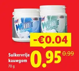 Lidl Suikervrije kauwgom aanbieding