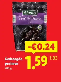 Lidl Gedroogde pruimen aanbieding