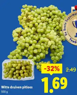 Lidl Witte druiven pitloos aanbieding