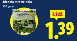 Lidl Bladsla met veldsla aanbieding