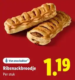 Lidl Ribsnackbroodje aanbieding