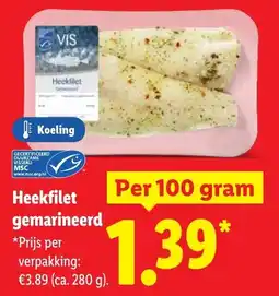 Lidl Heekfilet gemarineerd aanbieding