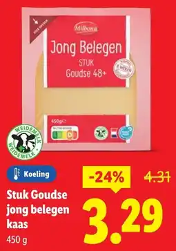 Lidl Stuk Goudse jong belegen kaas aanbieding