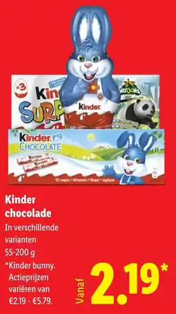Lidl Kinder chocolade aanbieding