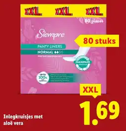 Lidl Inlegkruisjes met aloë vera aanbieding