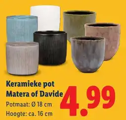 Lidl Keramieke pot Matera of Davide aanbieding