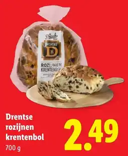 Lidl Drentse rozijnen krentenbol aanbieding