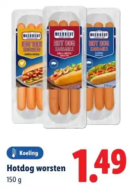 Lidl Hotdog Worsten aanbieding