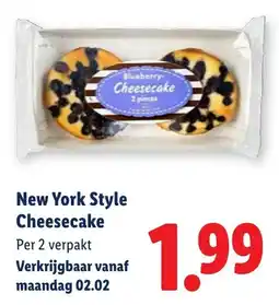Lidl New York Style Cheesecake aanbieding