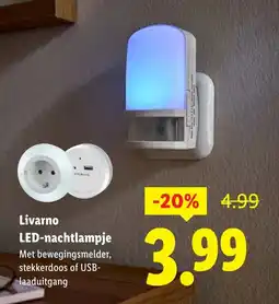 Lidl Livarno LED-nachtlampje aanbieding