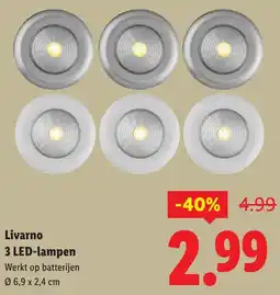 Lidl Livarno 3 LED Lampen aanbieding