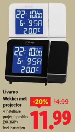 Lidl Livarno Wekker met Projector aanbieding