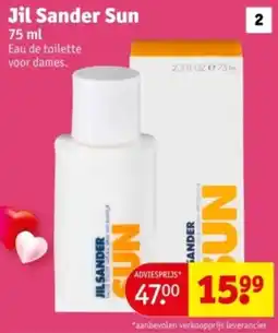 Kruidvat Jil Sander Sun aanbieding