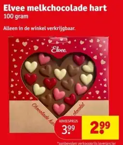 Kruidvat Elvee melkchocolade hart aanbieding