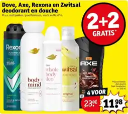 Kruidvat Dove, Axe, Rexona en Zwitsal deodorant en douche aanbieding