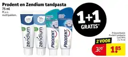 Kruidvat Prodent en Zendium tandpasta aanbieding