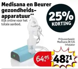 Kruidvat Medisana en Beurer Gezondheidsapparatuur aanbieding