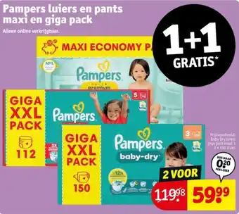 Pampers luiers en pants maxi en giga pack
