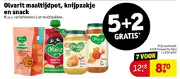 Kruidvat Olvarit maaltijdpot, knijpzakje en snack aanbieding