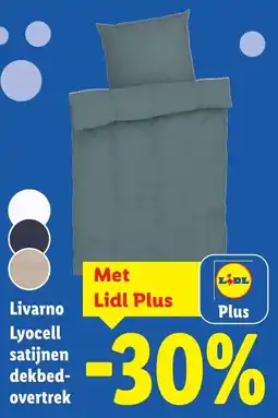 Lidl Livarno Lyocell satijnen dekbedovertrek aanbieding